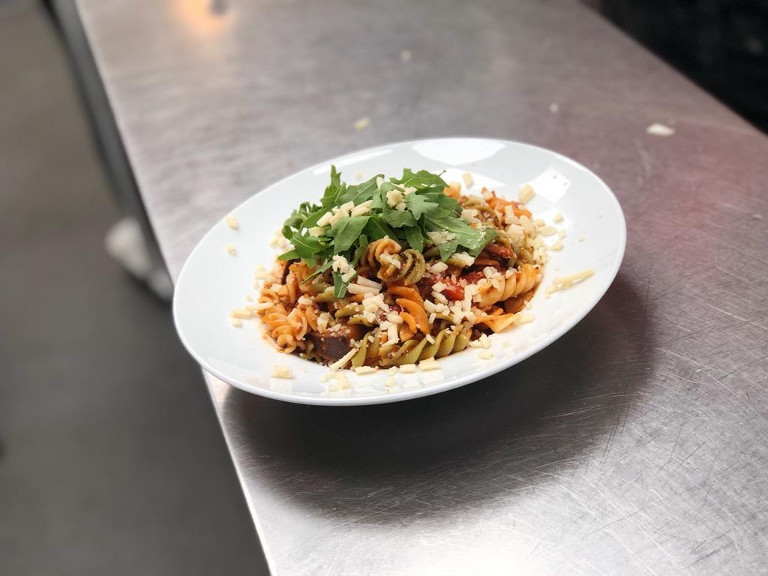 Pasta med ruccola och parmesan